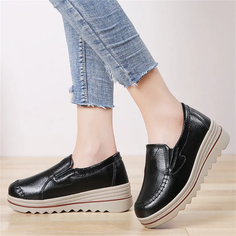 Casual Extra Breathable Soft PU Leather Women Loafers