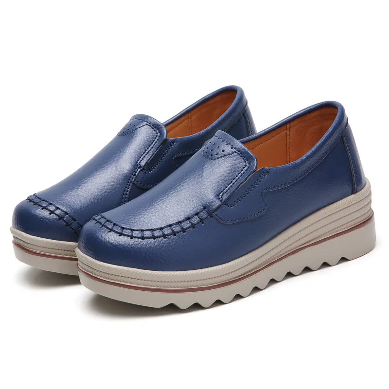 Casual Extra Breathable Soft PU Leather Women Loafers