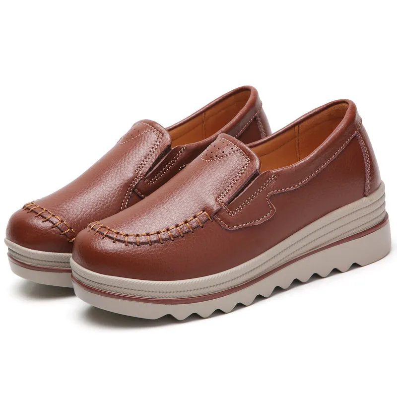 Casual Extra Breathable Soft PU Leather Women Loafers