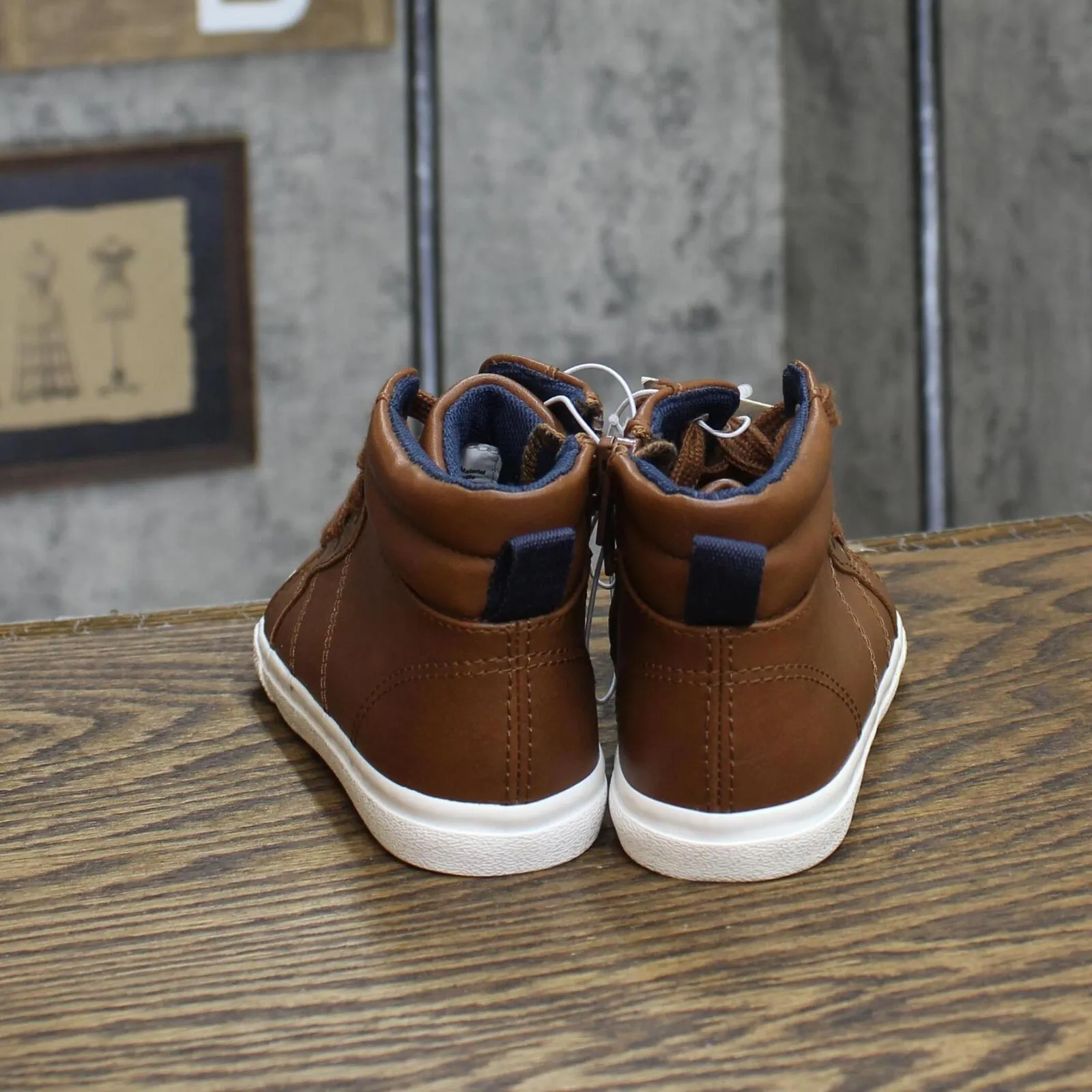 Cat & Jack Toddler Boys Mateo High Top Sneakers 87832597 Cognac Brown 10T