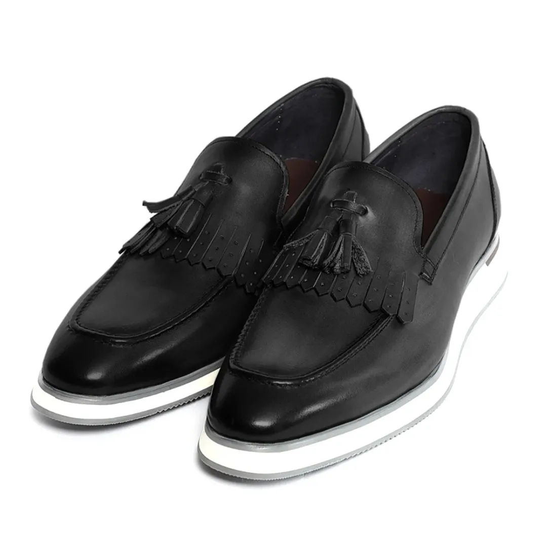 CAVANELI GREEN TASSER LOAFERS