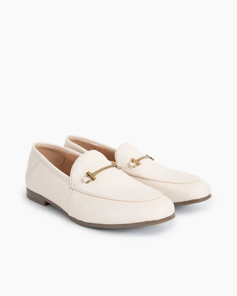 Chain Decoration Comfortable Penny Flat loafers