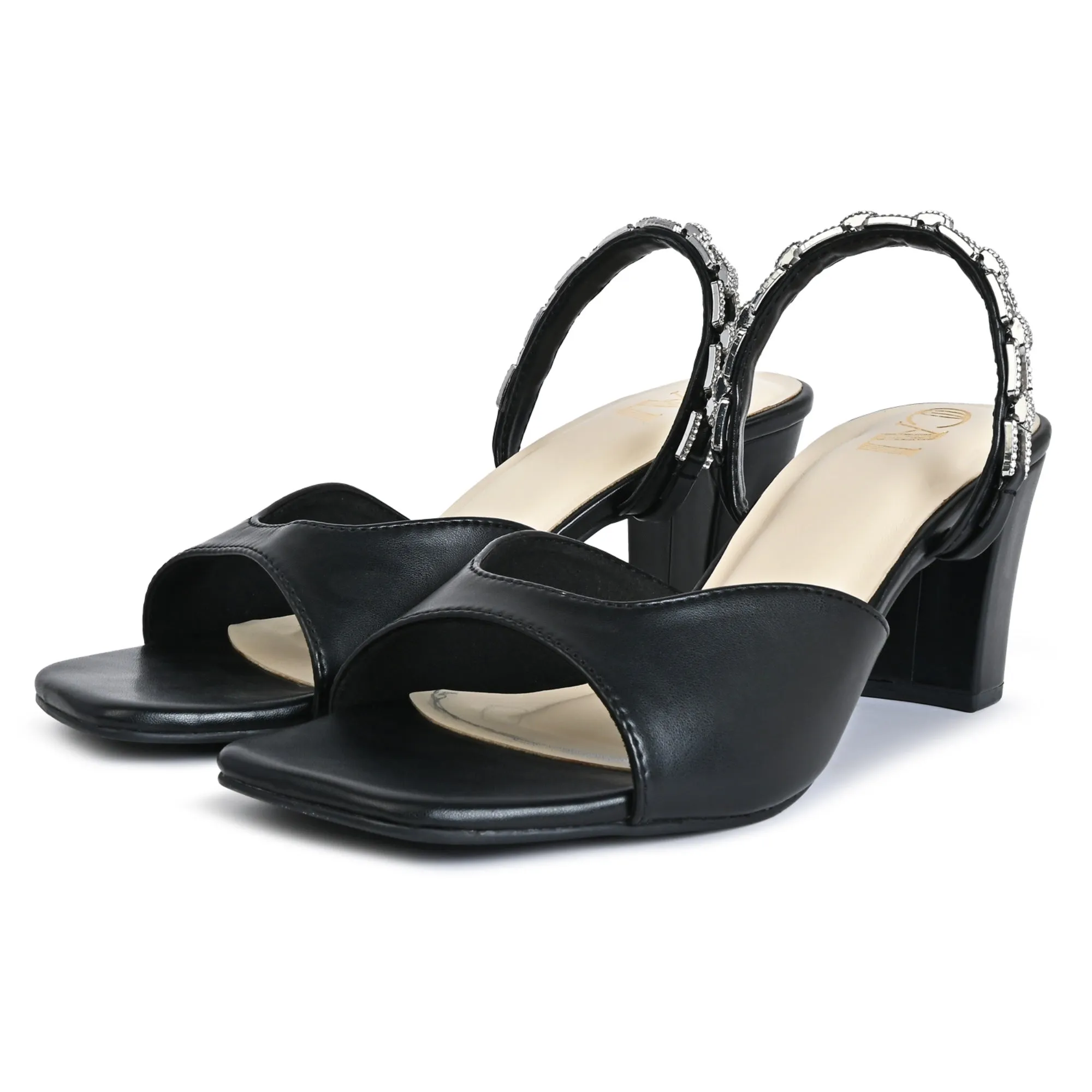 Chained in Diamond Black Heel