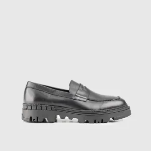 Chunky Sole Loafers Black 1804