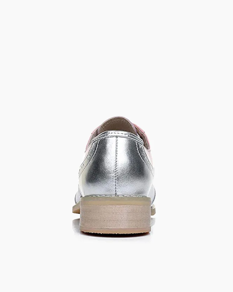 Classical Leather Wing-up Brogues Flat Lace-up Oxford Shoes