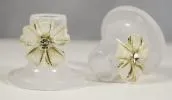 Clean Heels Black Heel Protector - with Black or White Flowers