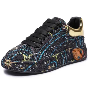 Color Rhinestone Women Loafers