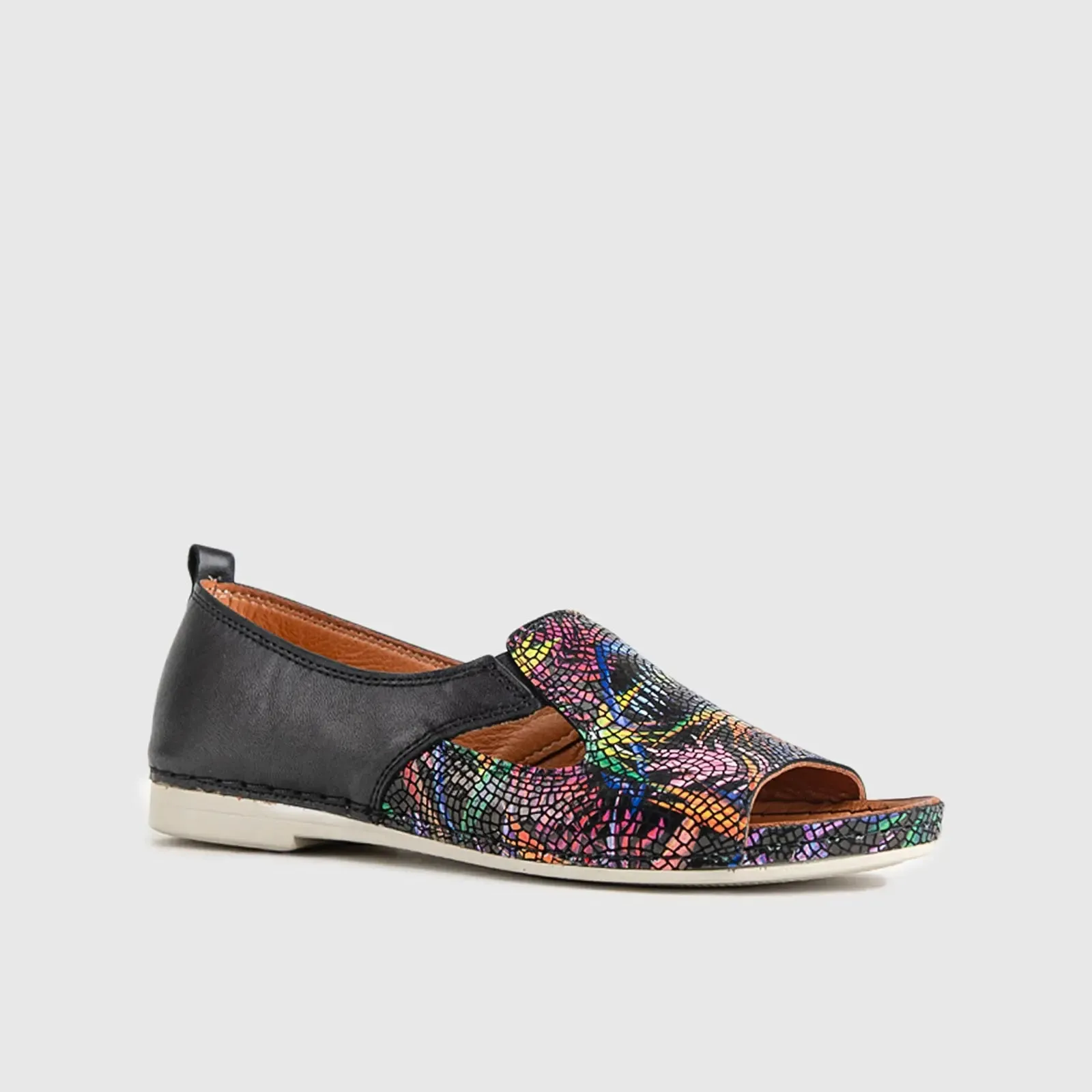 Comfort Leather Casuals 1094 Black Multi