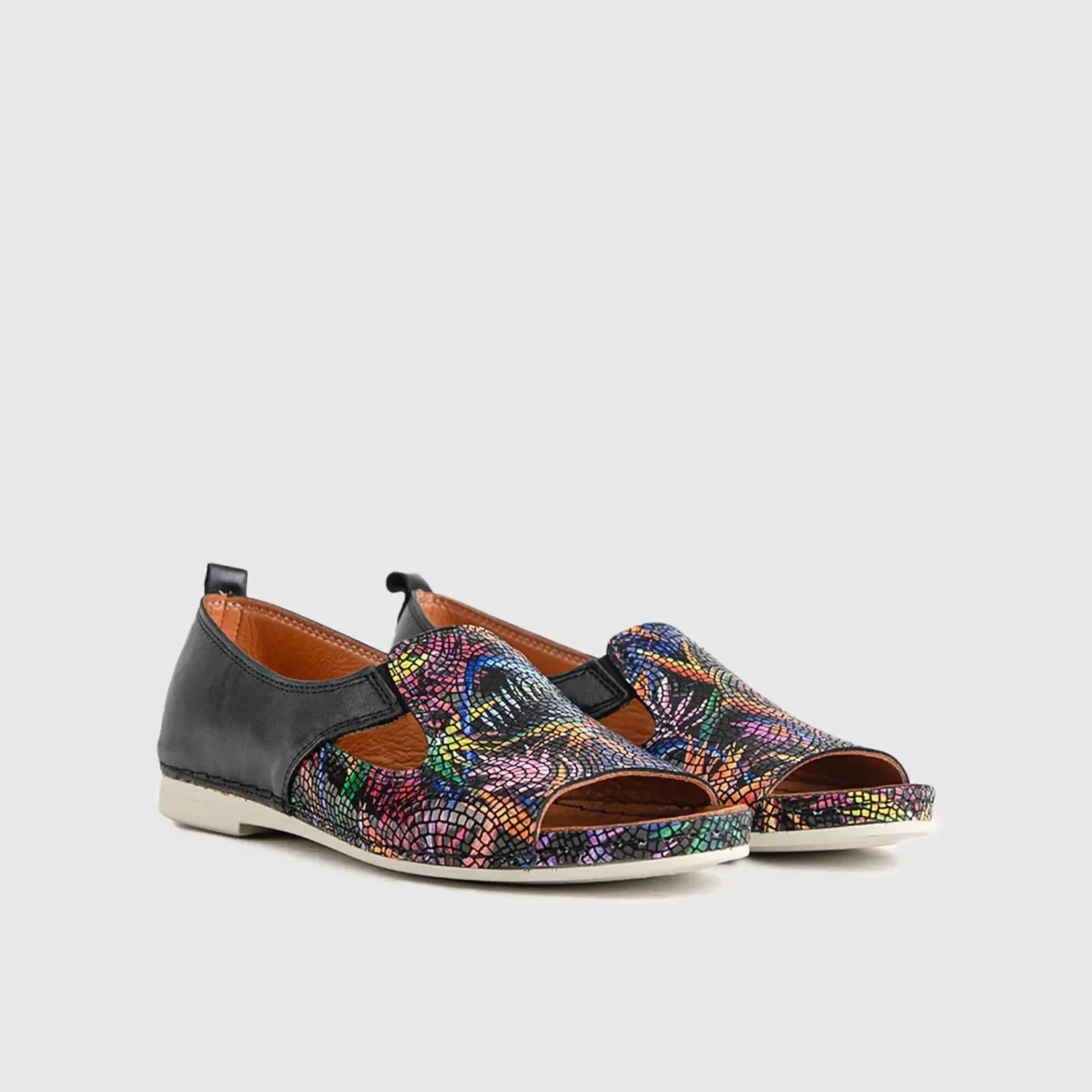 Comfort Leather Casuals 1094 Black Multi