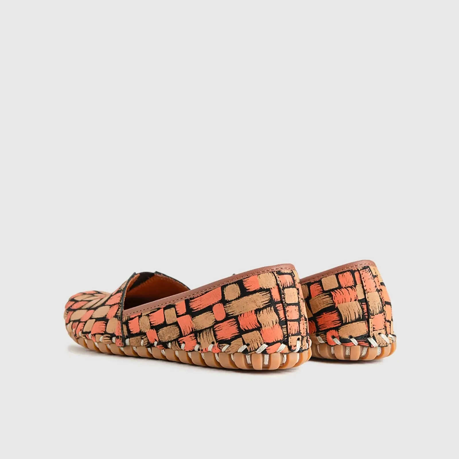 Comfort Leather Casuals 1203 Orange Multi