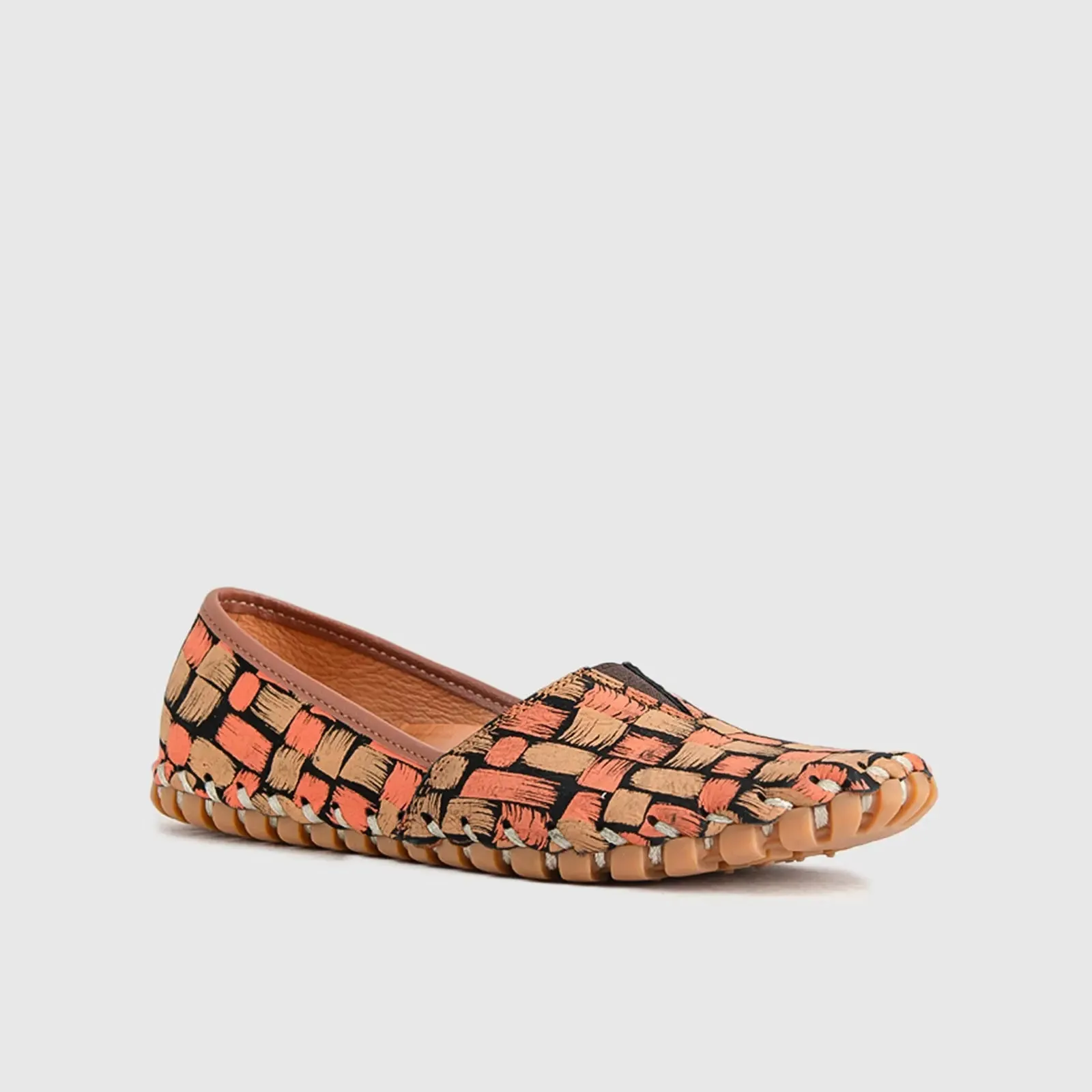 Comfort Leather Casuals 1203 Orange Multi