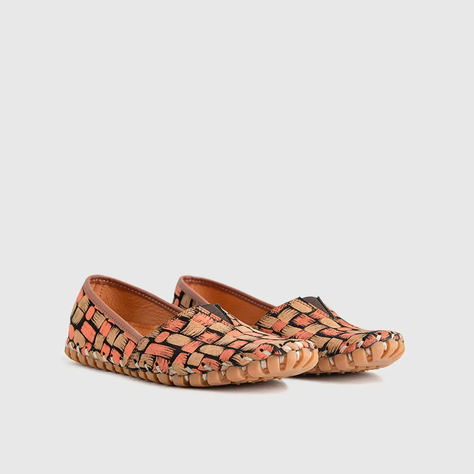 Comfort Leather Casuals 1203 Orange Multi