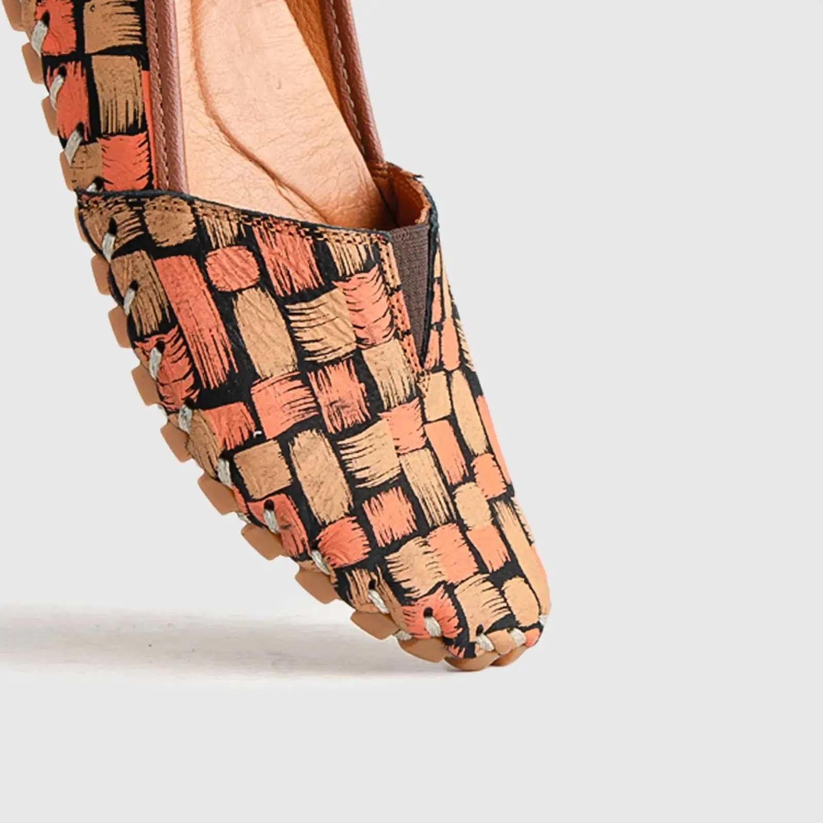 Comfort Leather Casuals 1203 Orange Multi