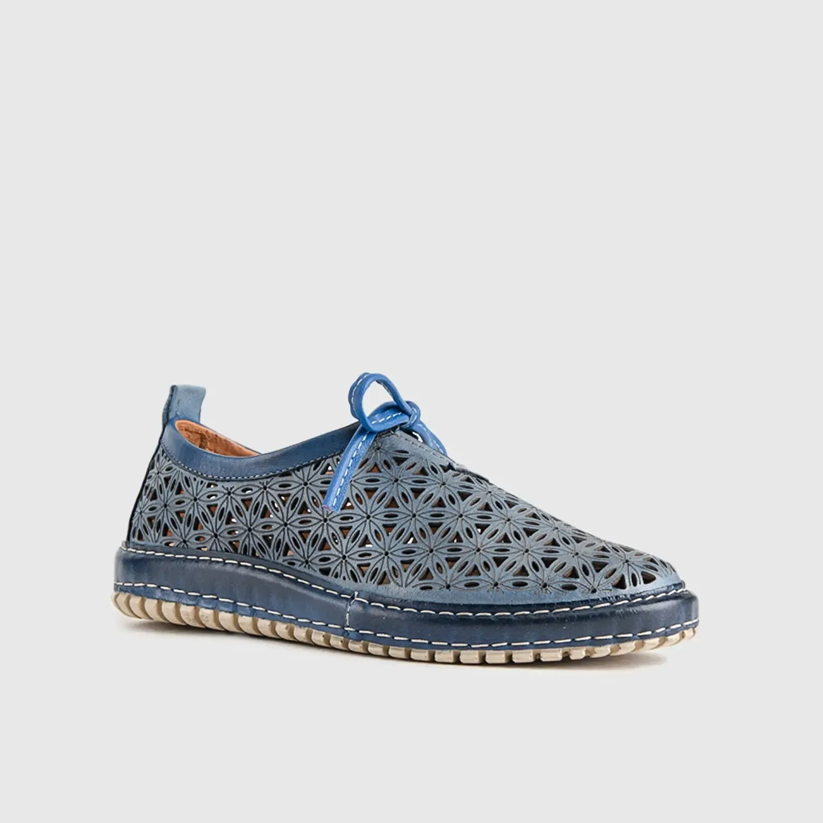 Comfort Leather Casuals 6443 Navy