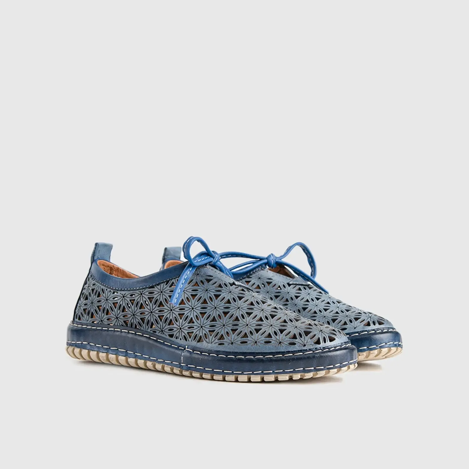Comfort Leather Casuals 6443 Navy