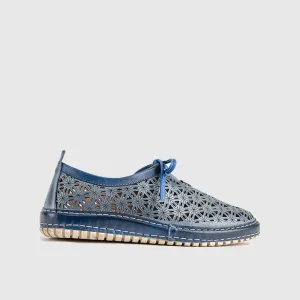 Comfort Leather Casuals 6443 Navy