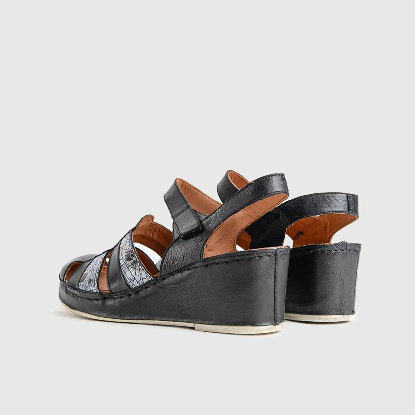 Comfort Wedge Sandal 501 Black Multi