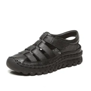 Comfortable Cow Leather Casual Walking Sandals