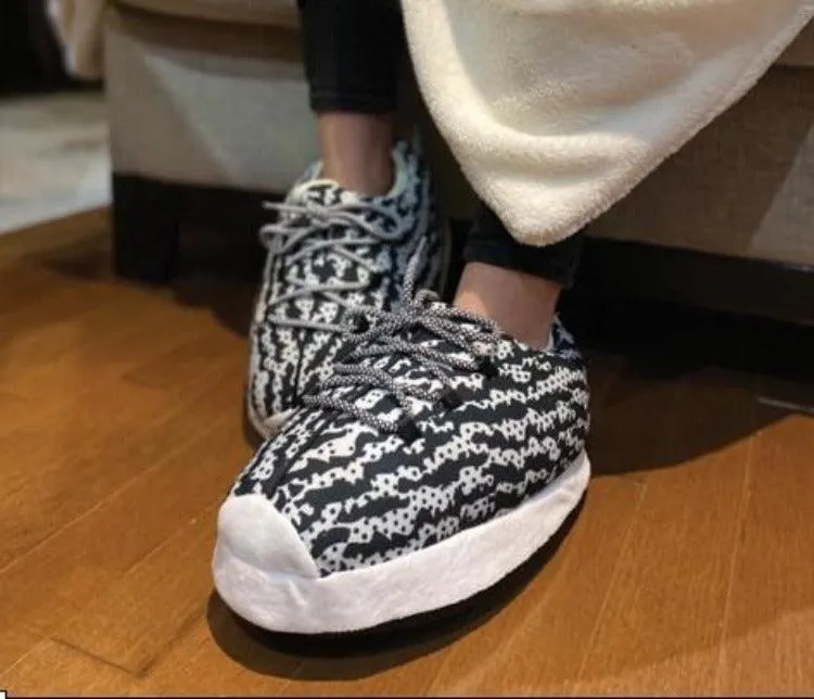 Comfortable Plush Sneaker Slippers – Cozy and Trendy Comfort