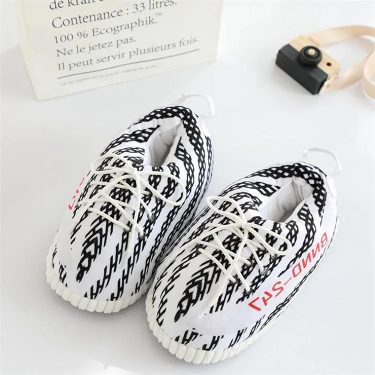 Comfortable Plush Sneaker Slippers – Cozy and Trendy Comfort