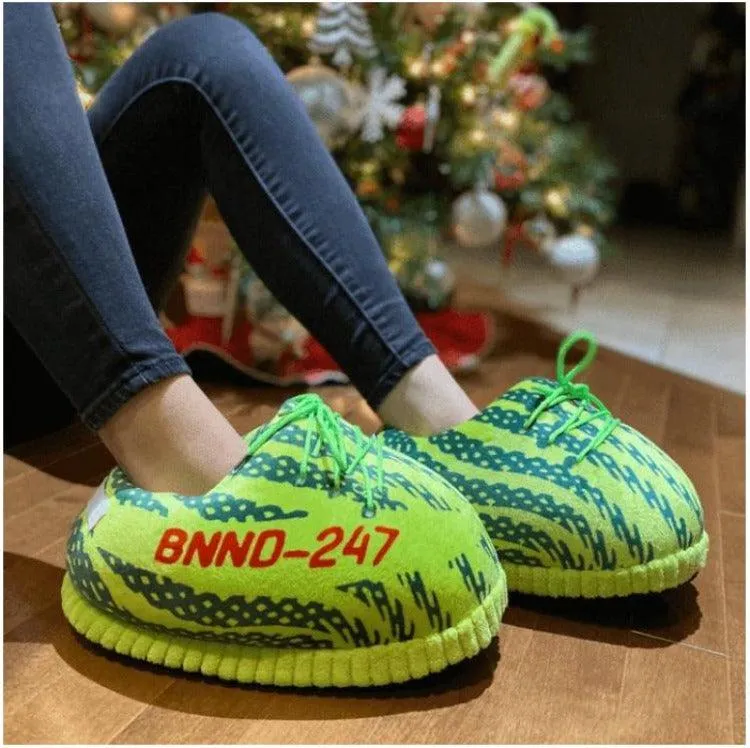 Comfortable Plush Sneaker Slippers – Cozy and Trendy Comfort