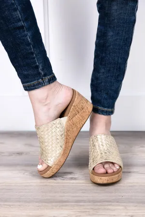 Corky's Wine and Dine Women's Woven Design Wedge Sandals