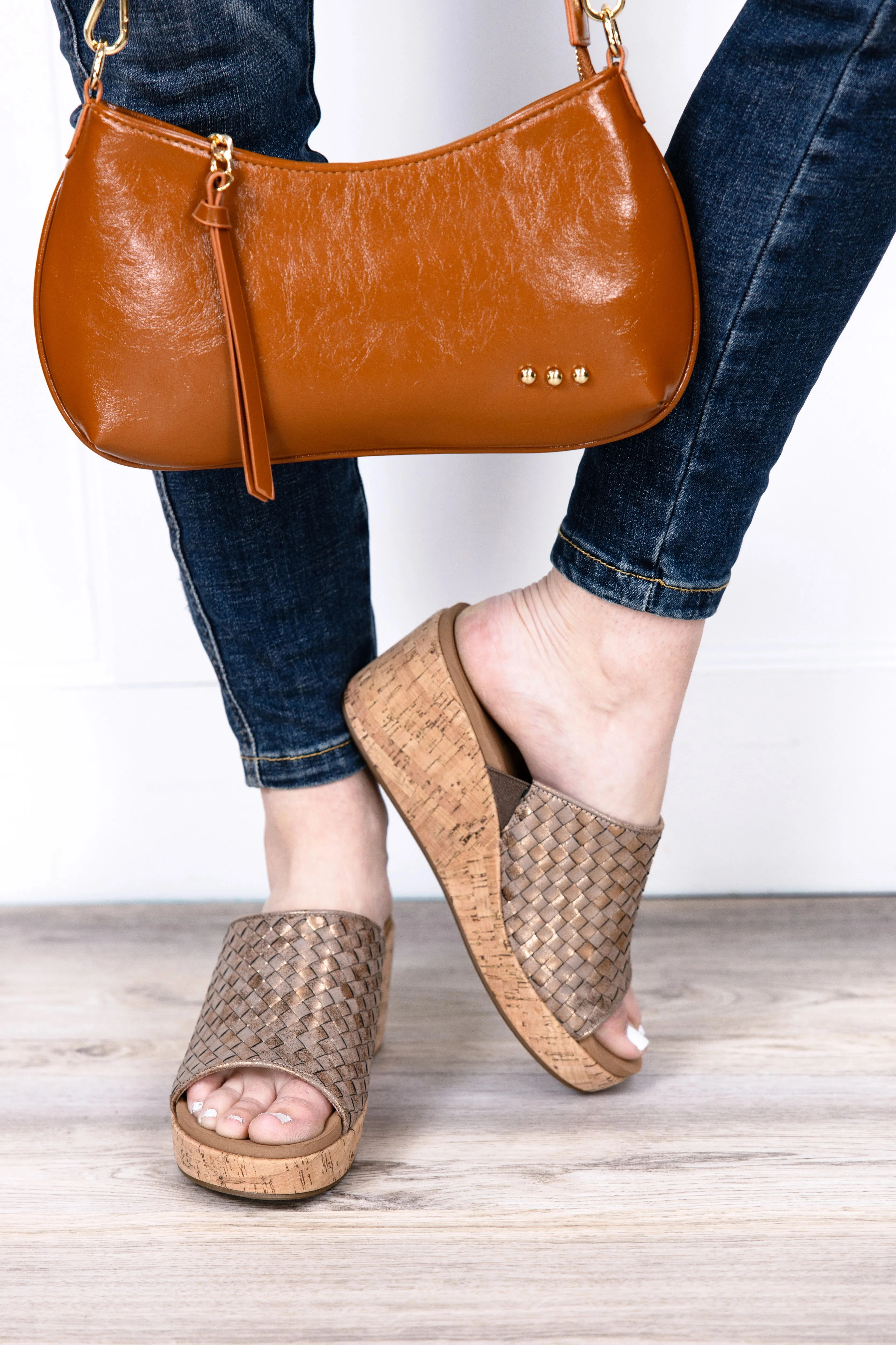 Corky's Wine and Dine Women's Woven Design Wedge Sandals