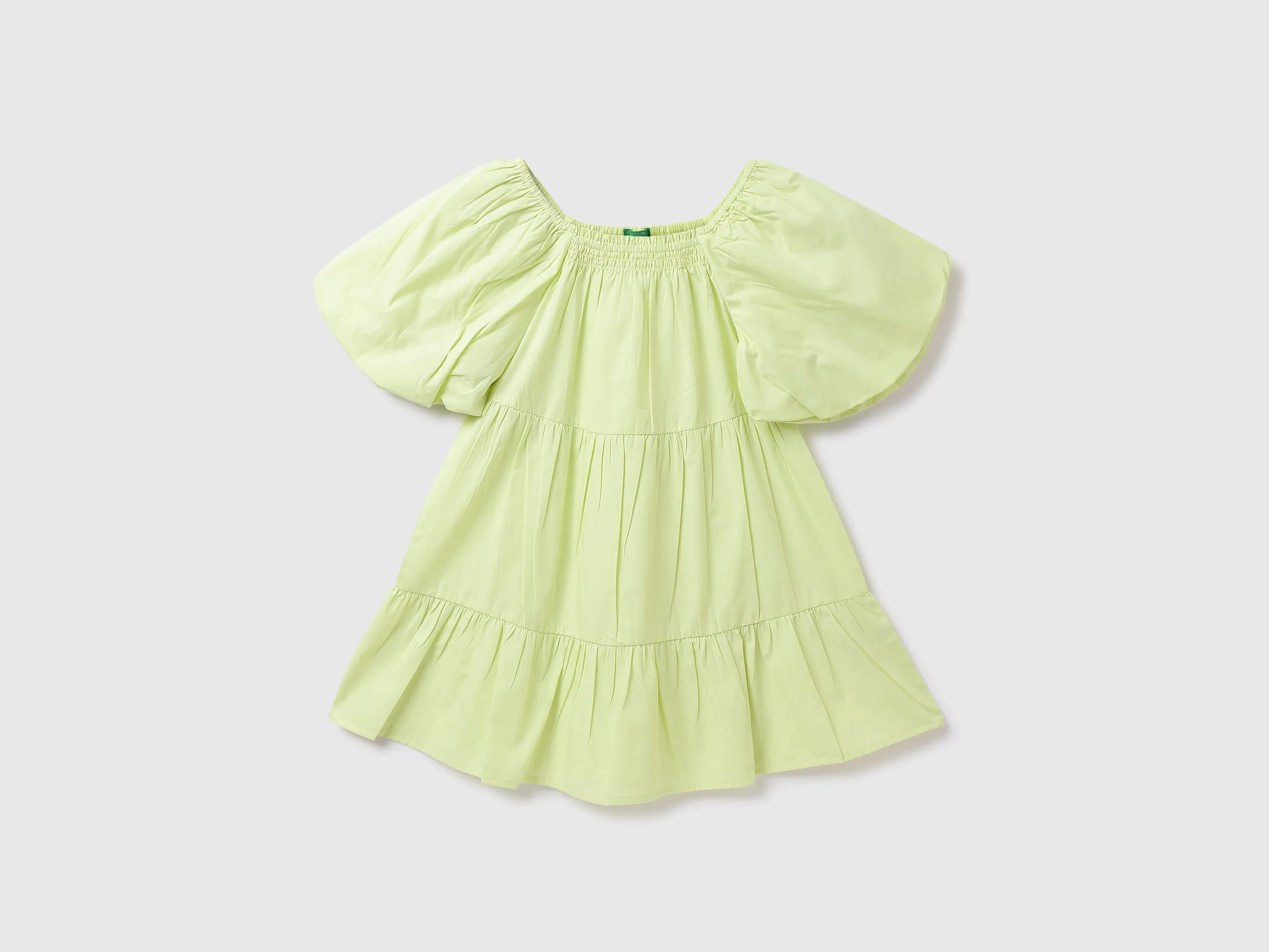 Cotton Solid Round Neck Girls Dresses