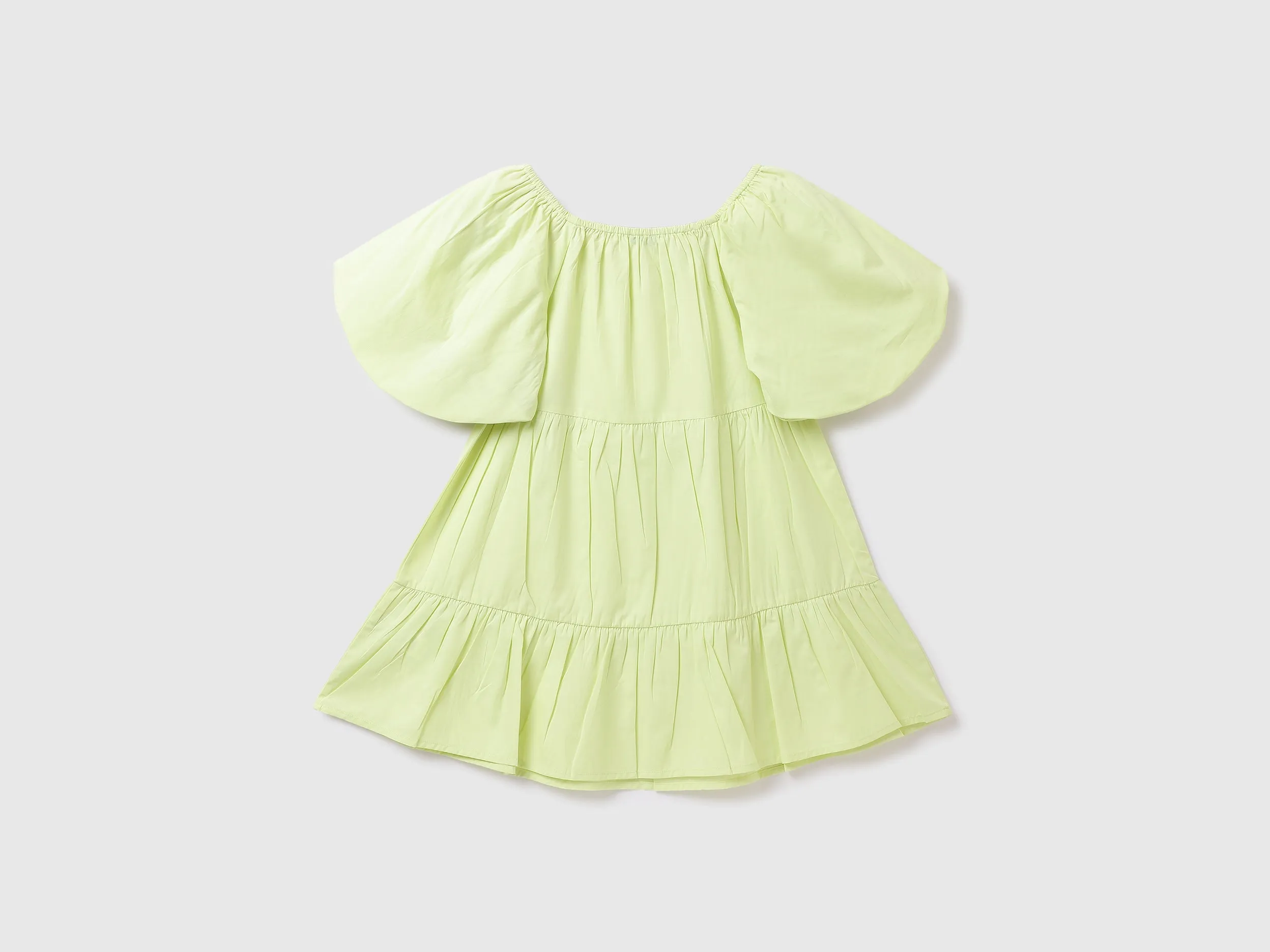 Cotton Solid Round Neck Girls Dresses