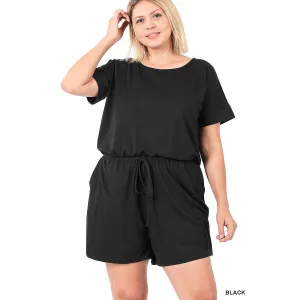 Curvy Rolling Out Romper in Black