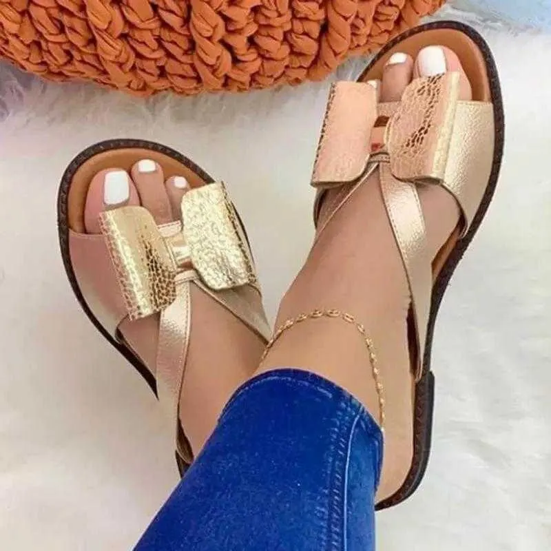 Cute Women Slippers  Butterfly-Knot Casual Slip On Sandals
