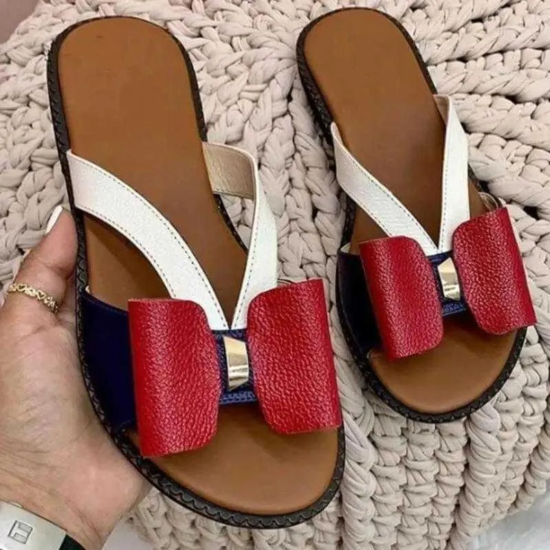 Cute Women Slippers  Butterfly-Knot Casual Slip On Sandals