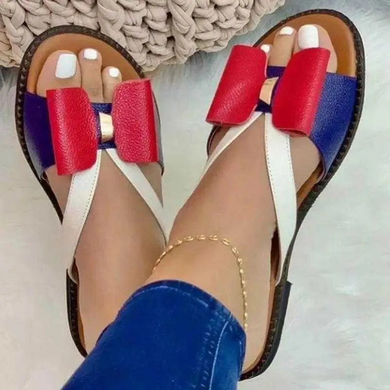 Cute Women Slippers  Butterfly-Knot Casual Slip On Sandals