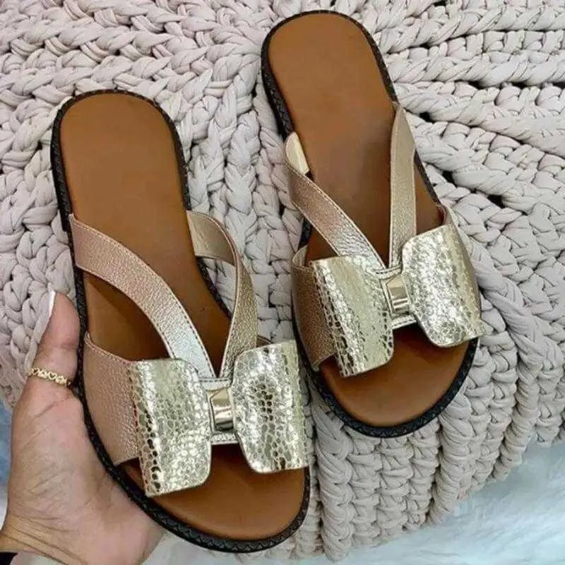 Cute Women Slippers  Butterfly-Knot Casual Slip On Sandals