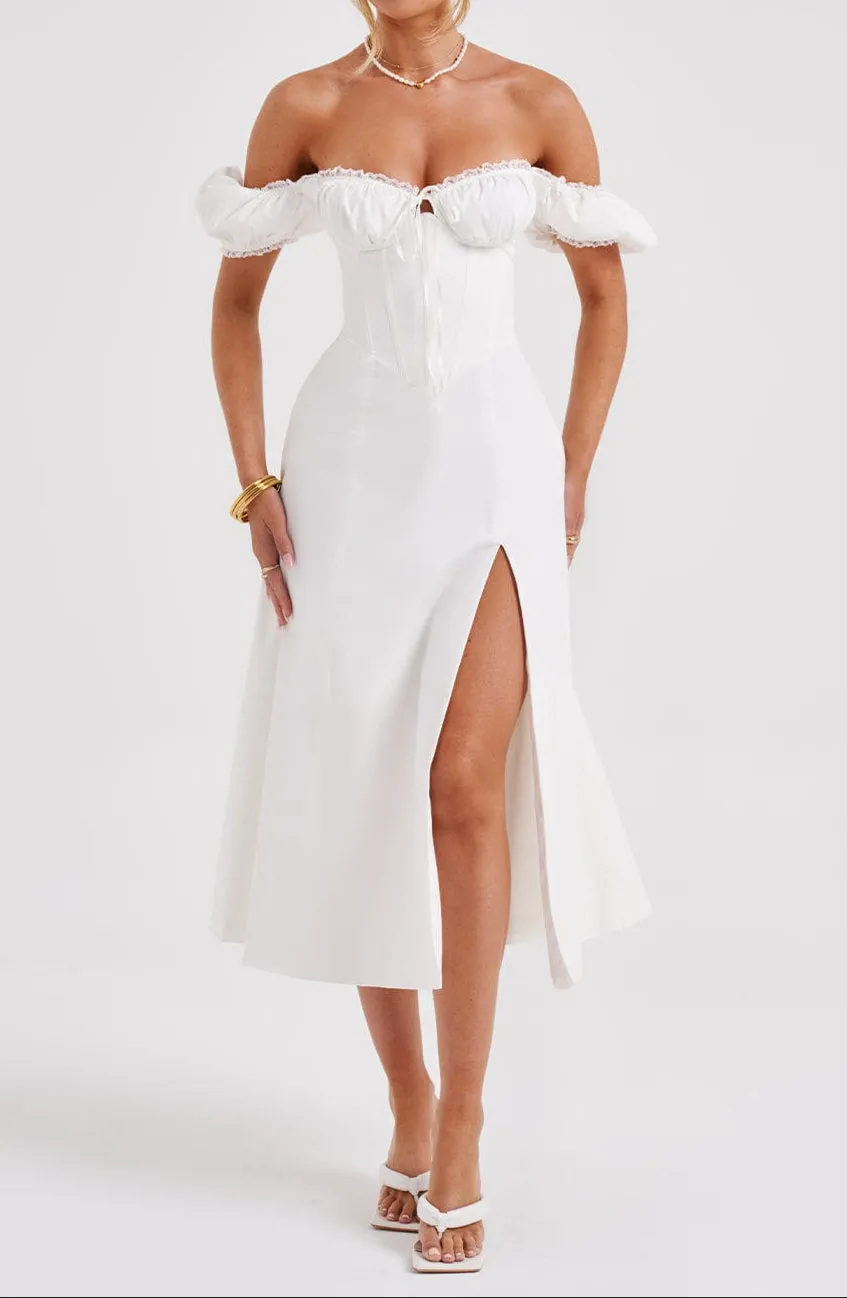 Daniela Midi Dress - Ivory