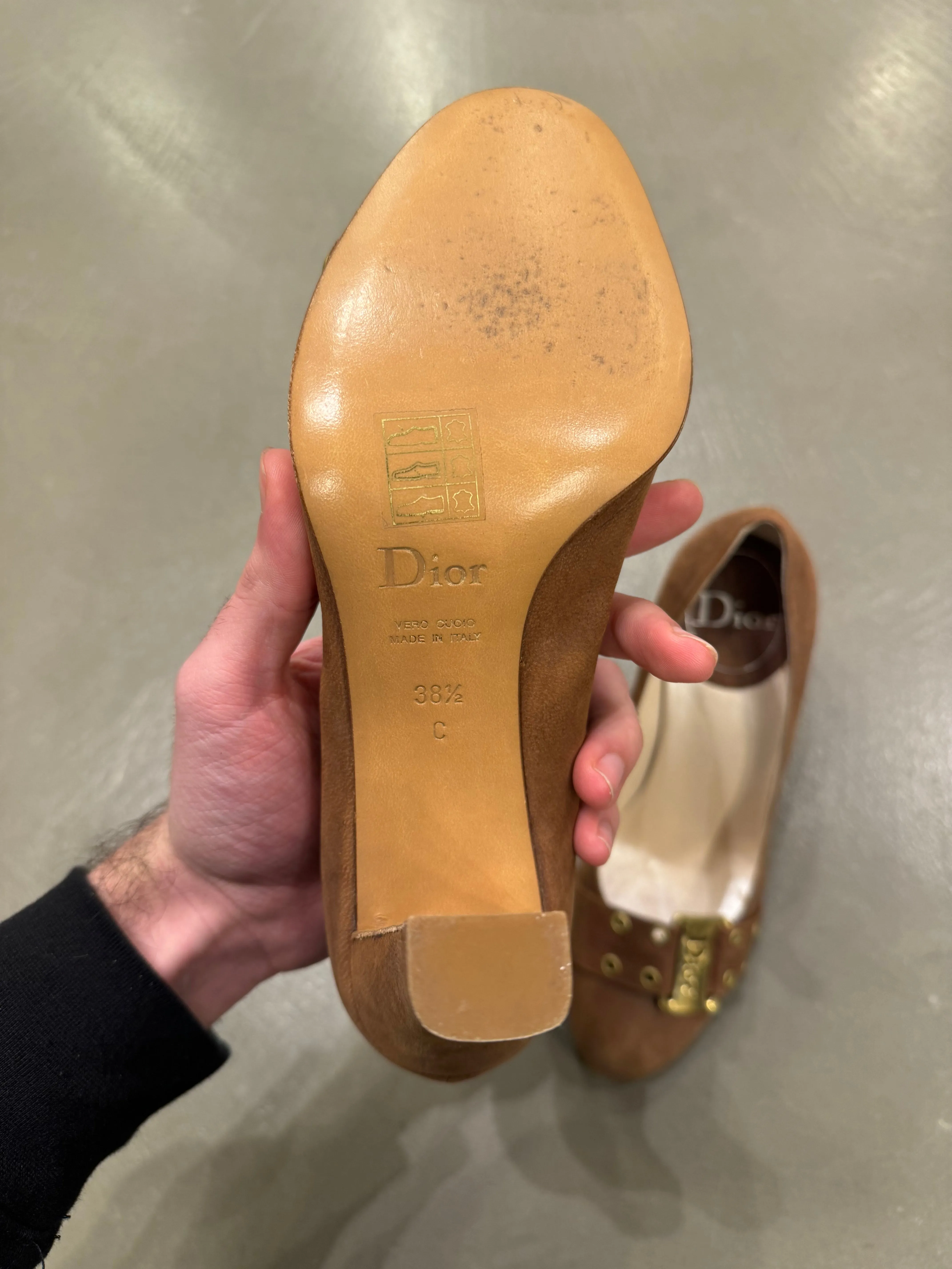 Dior buckle logo heels
