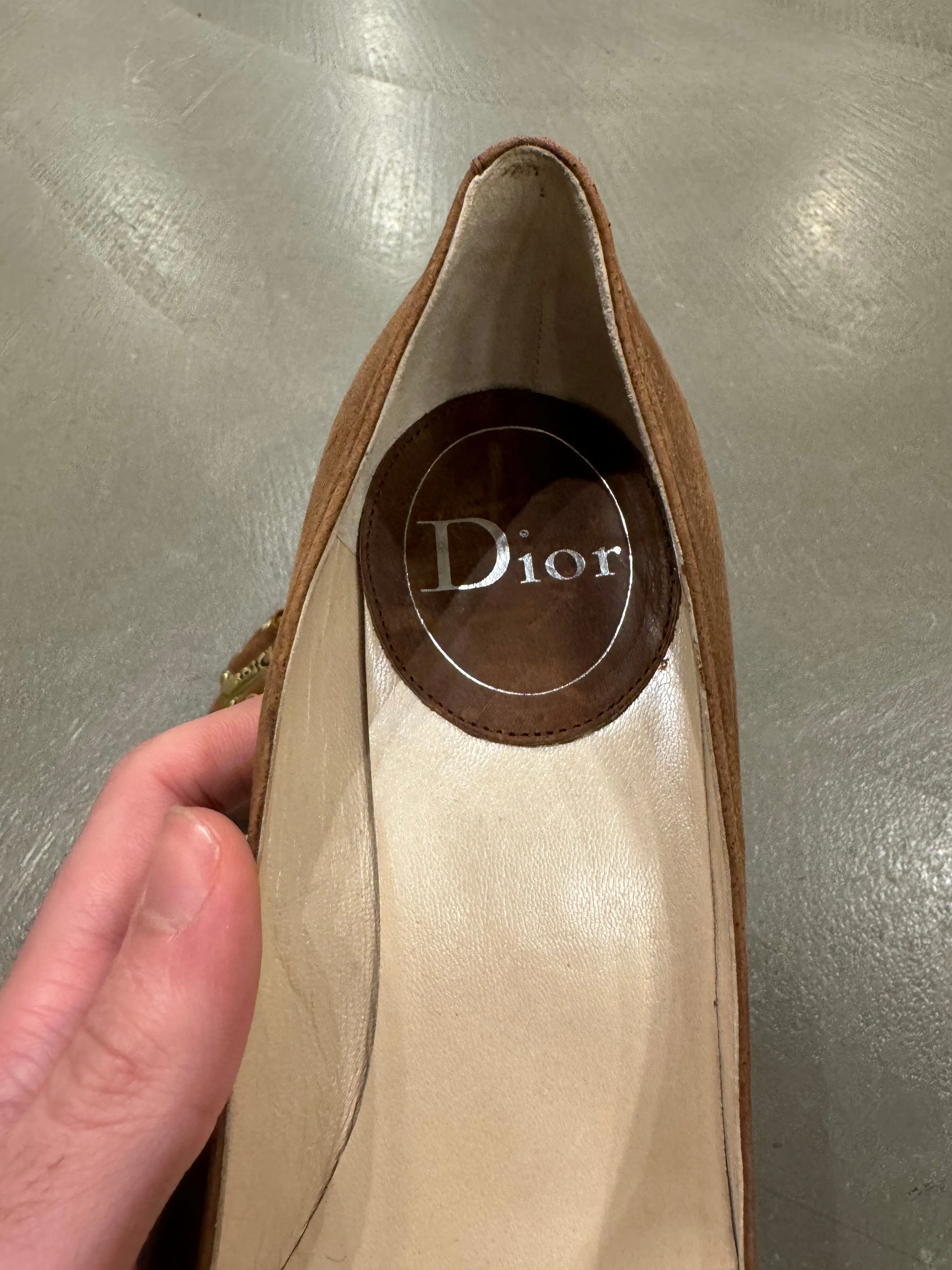 Dior buckle logo heels