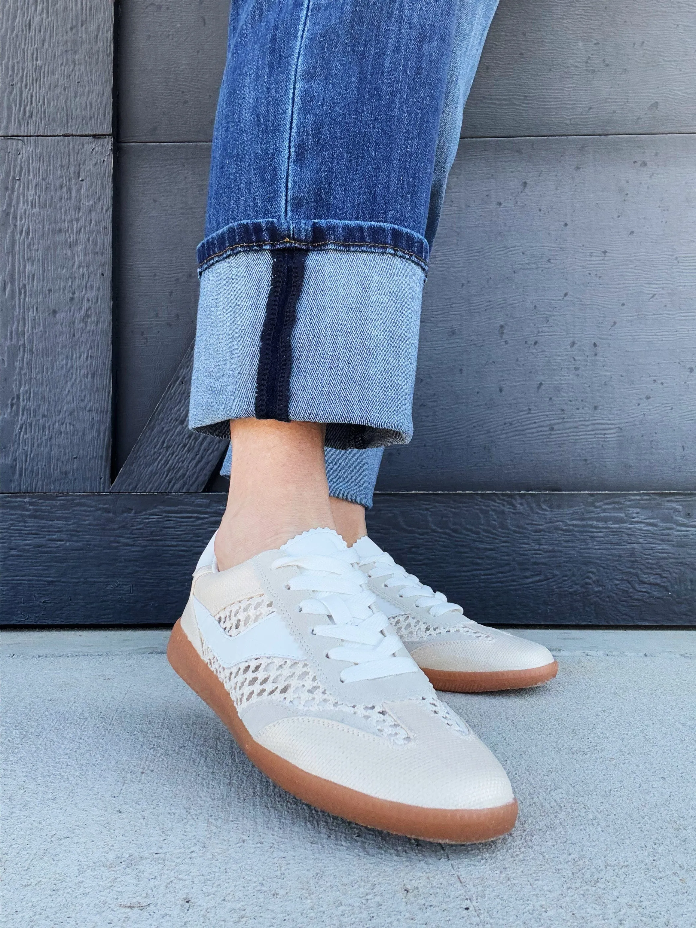 Dirty Laundry Tropics Raffia Sneakers In Ivory