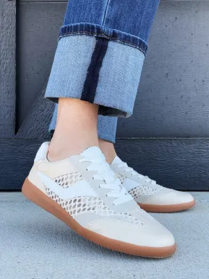 Dirty Laundry Tropics Raffia Sneakers In Ivory