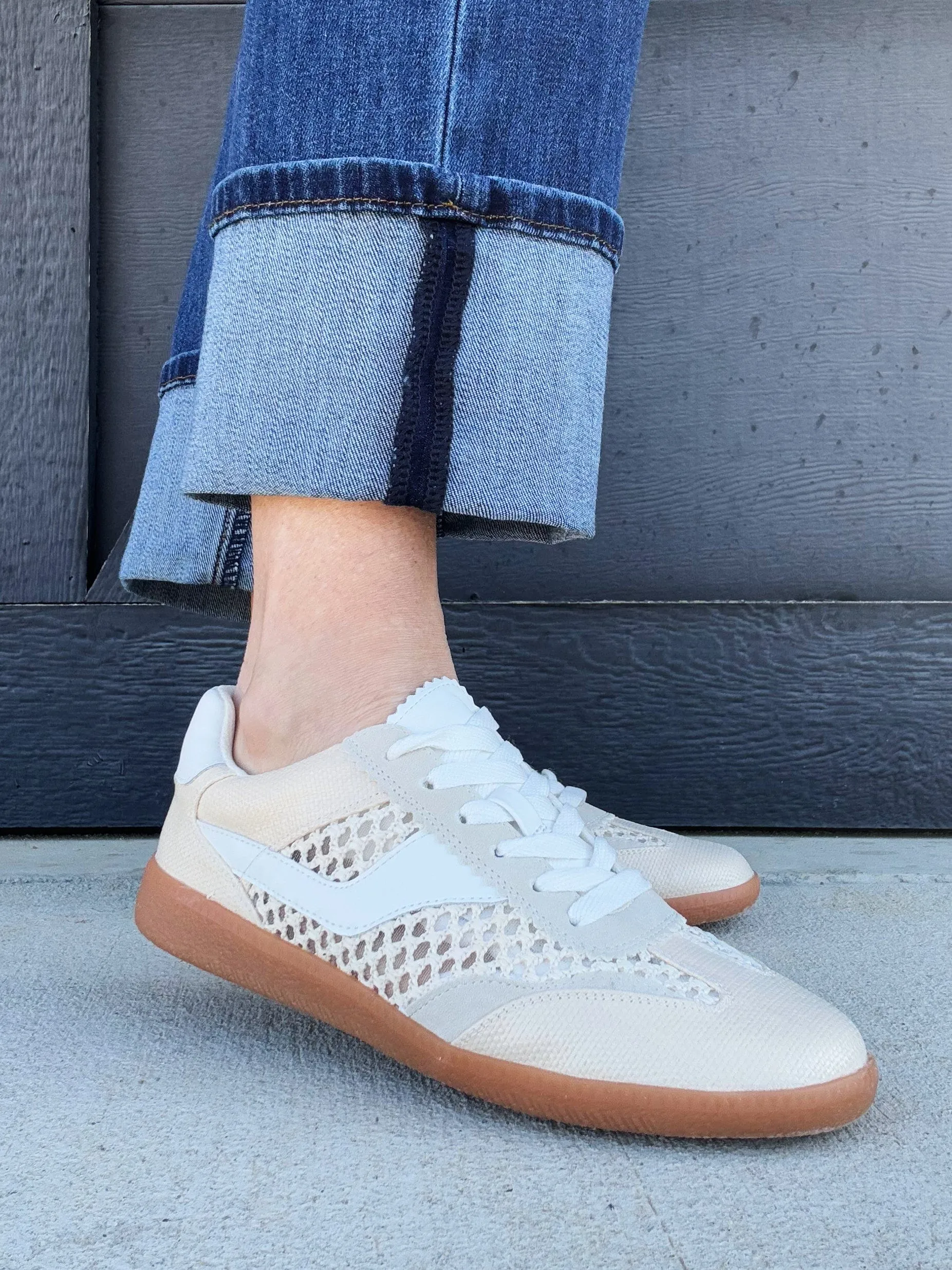 Dirty Laundry Tropics Raffia Sneakers In Ivory