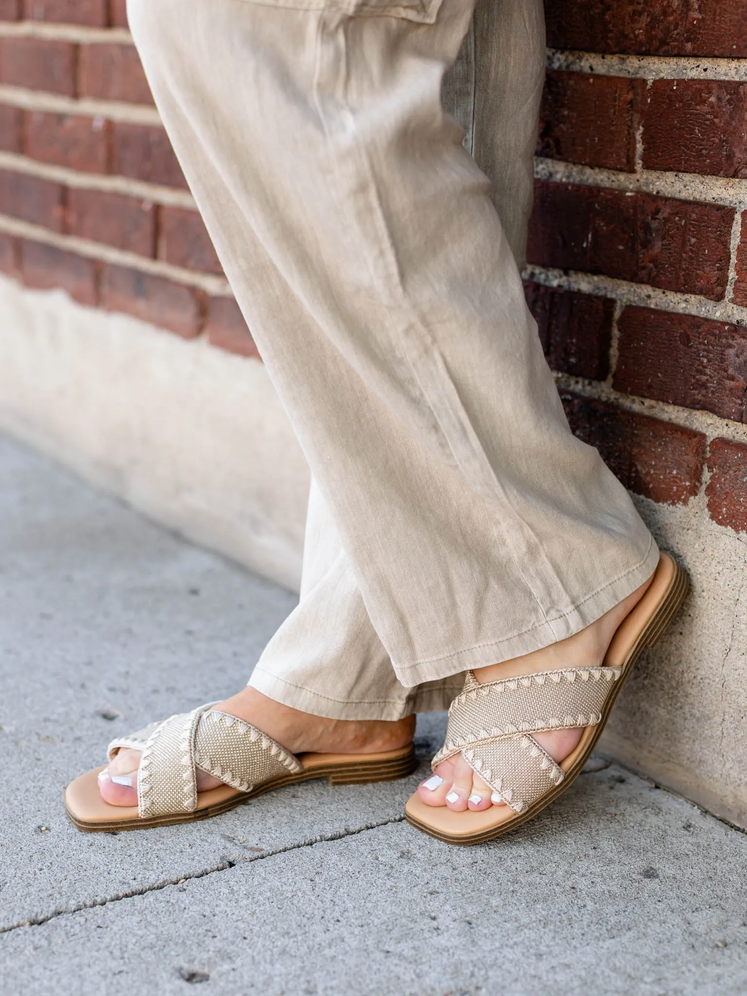 Dolce Vita Gold Miguel Flat Sandal