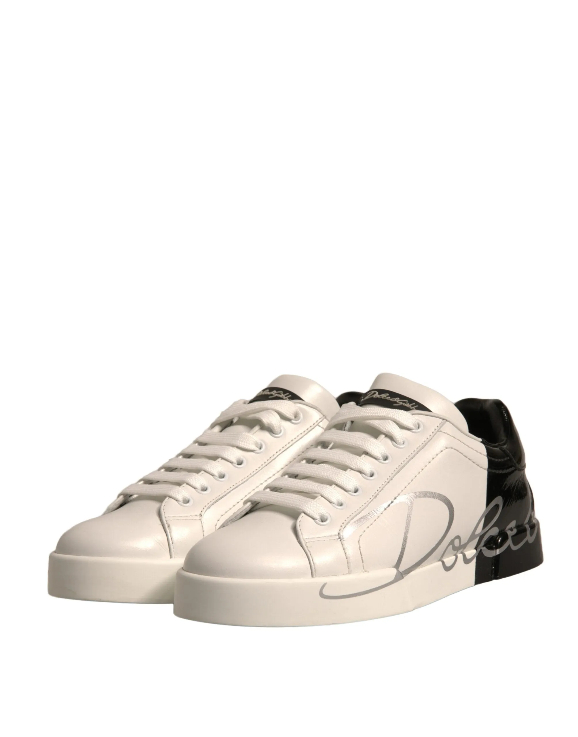 Dolce&Gabbana Portofino Men White Sneakers Leather Athletic Trainer Shoes EUR 39