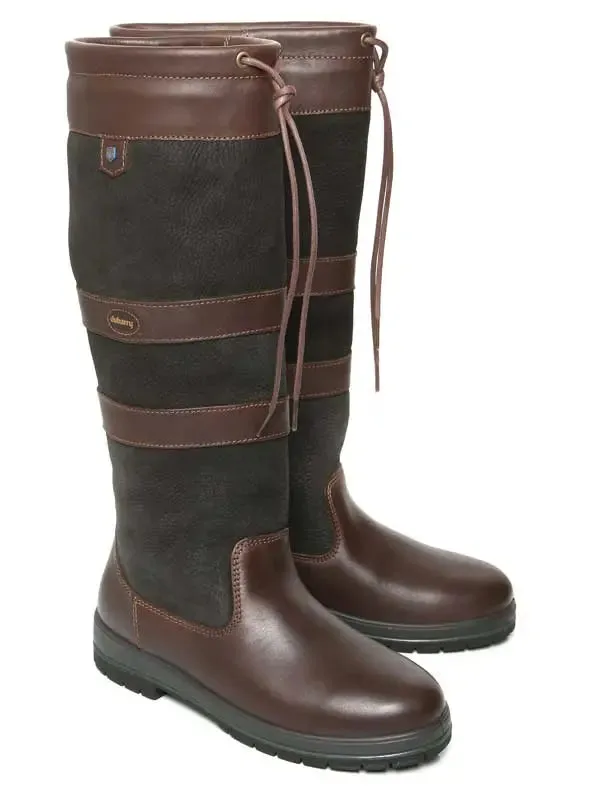 DUBARRY Galway Waterproof Leather Country Boots - Black & Brown