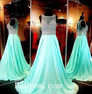 Elegant Beading Prom Dresses,Chiffon Prom Dress, Evening Dresses