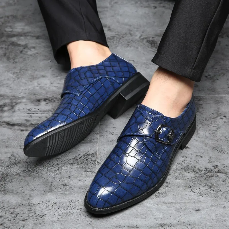 Elegant Buckle Strap Leather Shoe