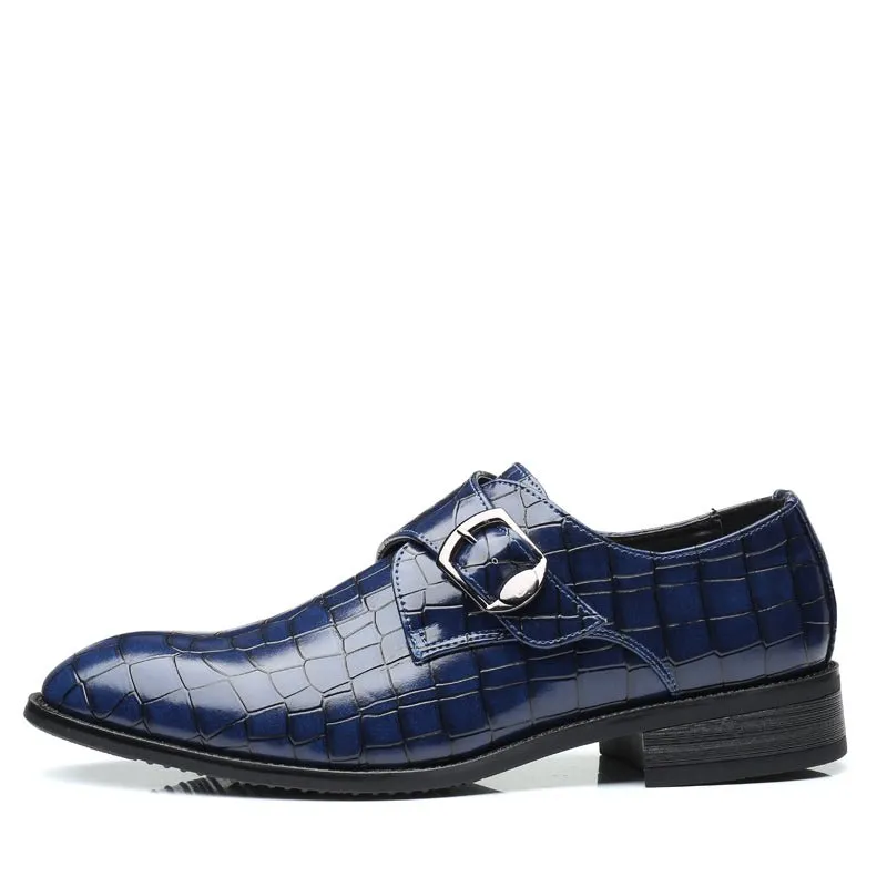 Elegant Buckle Strap Leather Shoe