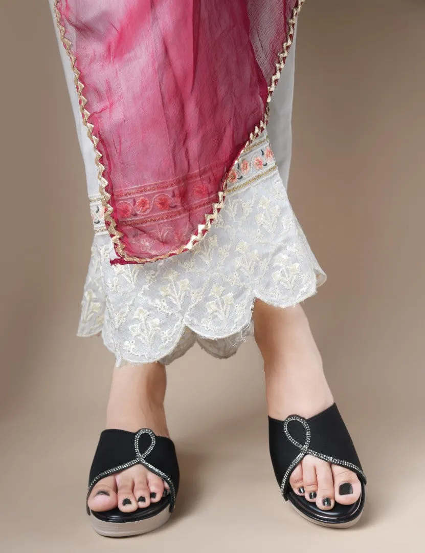 Elegant Embellished Wedge Heels