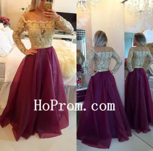 Elegant Prom Dresses,Gold Beading Prom Dress,Evening Dress