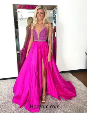Elegant Purple Prom Dresses Beading Top Evening Dresses