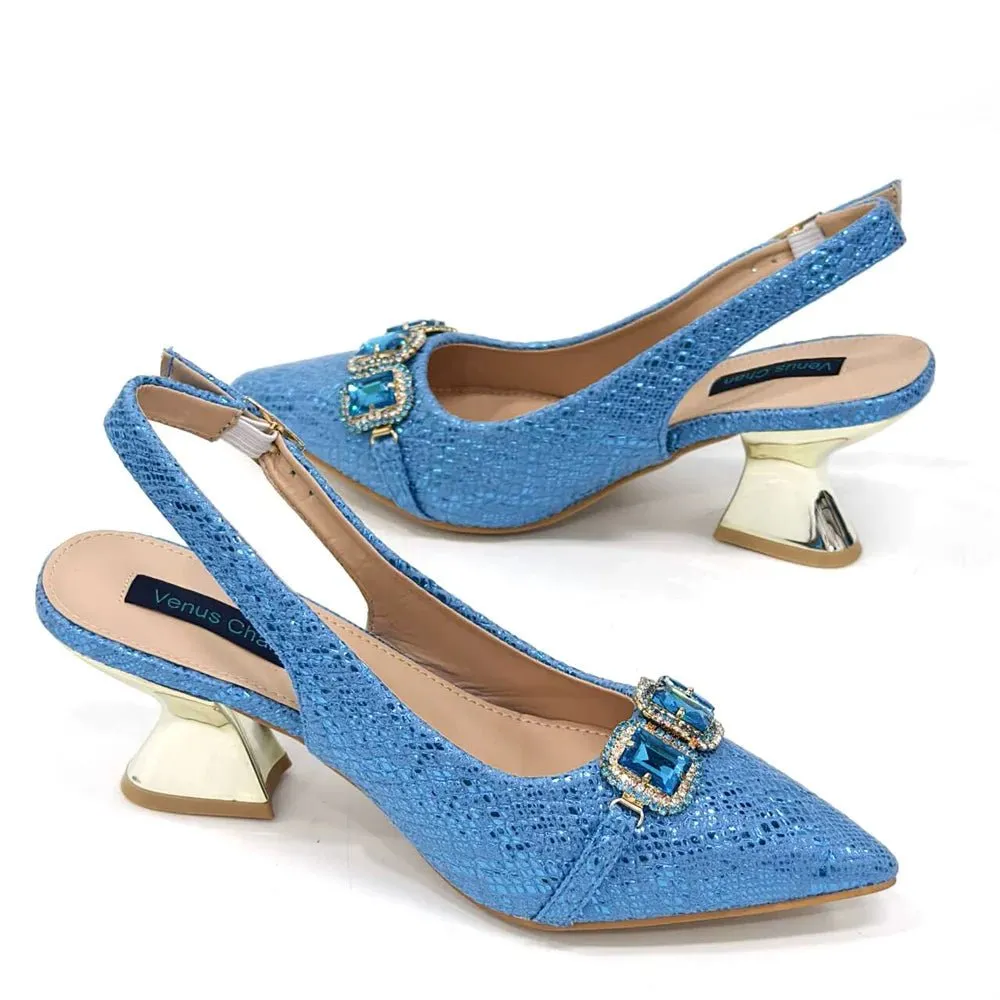 Elegant Rhinestone Heels & Bag Set  - Ideal for Weddings